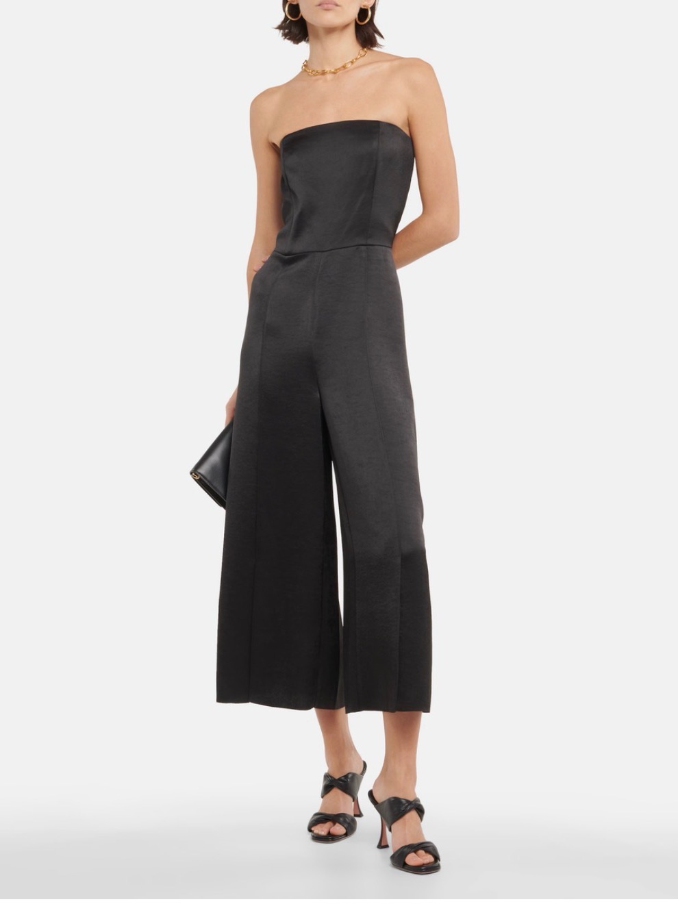 Vince Strapless Black Wide-Leg Jumpsuit